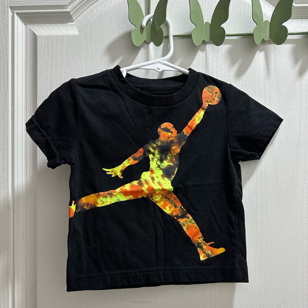 Toddler t-shirt (Jordan), Size 2T, Black-Orange-Yellow.